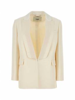 Fendi - Ivory Wool Blend Blazer