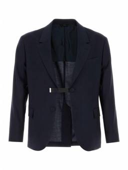 Fendi - Navy Blue Notched Lapel Blazer