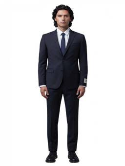 Corneliani - Dark Navy Notched Lapel Blazer with Trouser