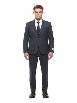 Corneliani - Blue Notched Lapel Blazer with Trouser