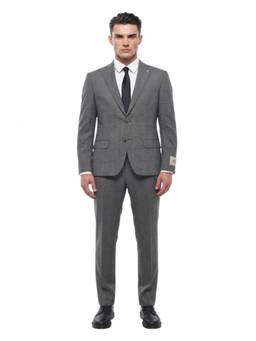 Corneliani - Grey Notched Lapel Blazer with Trouser