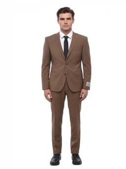 Corneliani - Brown Notched Lapel Blazer with Trouser