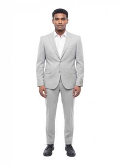 Corneliani - Light Grey Notched Lapel Blazer with Trouser