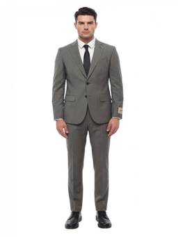 Corneliani - Grey Notched Lapel Blazer with Trouser