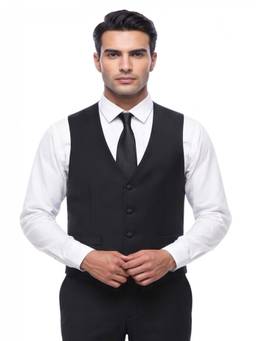 Corneliani - Black Solid Waist Coat