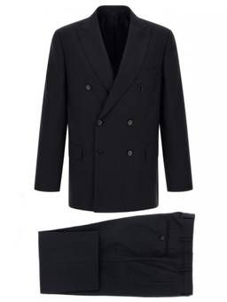 Brioni - Dark Navy Peaked Lapel Blazer with Trouser