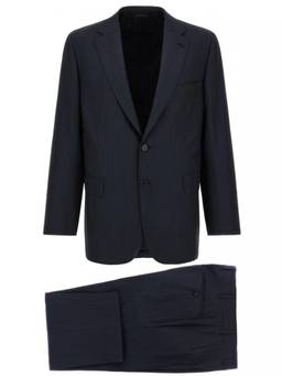 Brioni - Navy Blue Notched Lapel Blazer with Trouser