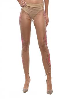 Dsquared2 - Beige Nylon Embellished Activewear Leggings