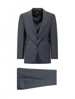 Boss - Grey Notched Lapel Blazer with Trouser