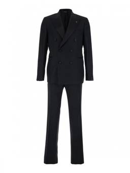 Tagliatore - Black Double Breasted Blazer with Trouser