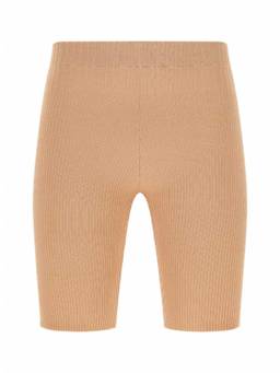 Andreadamo - Beige Ribbed-Knit Cycling Shorts