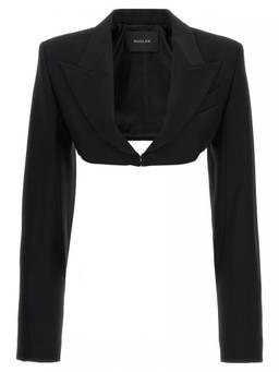 Mugler - Black Cropped Jacket