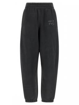 Alexander Wang - Black Hotfix logo joggers