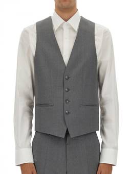 Boss - Grey Solid V Neck Vest