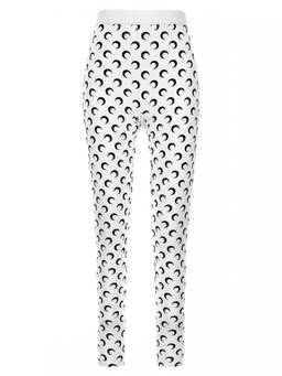 Marine Serre - White Crescent Moon Print Leggings