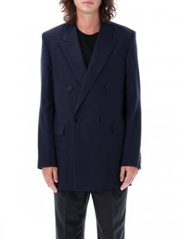 AMI Paris - Navy Blue Peaked Lapel Blazer