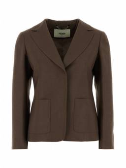 Fendi - Brown Single-Breasted Blazer