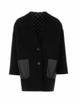 Gucci - Black wool blend reversible coat