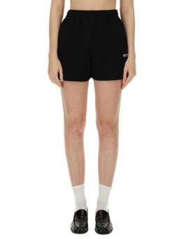 Rotate Birger Christensen - Black Cotton Logo Shorts