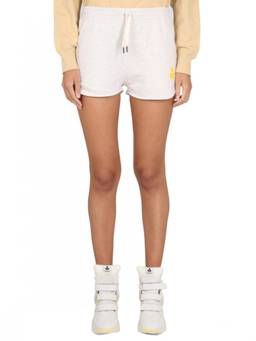 Marant Etoile - Off White Cotton Logo Shorts