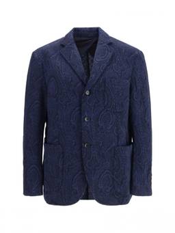 Etro - Navy Blue Paisley Blazer