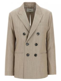 AMI Paris - Beige Maxi split blazer