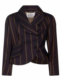 Vivienne Westwood - Brown Stripes Shawl Lapel Blazer