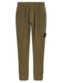Stone Island - Green Regular Logo Joggers