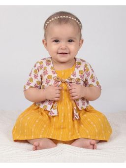 Kinder Kids - Floral Print A-Line Dress With Jacket