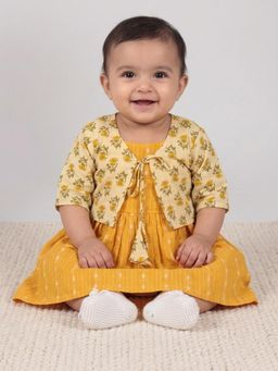Kinder Kids - Floral Print A-Line Dress With Jacket