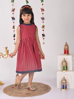 Kinder Kids - Ethnic Motifs Print A-Line Dress