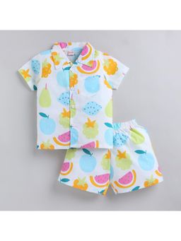 Snuggly Monkey - Fruits Theme Shirt With Shorts