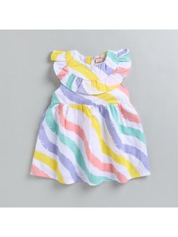 Snuggly Monkey - Rainbow Theme Linen Dress