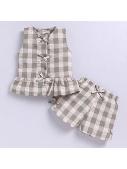 Snuggly Monkey - Checkered Top With Shorts