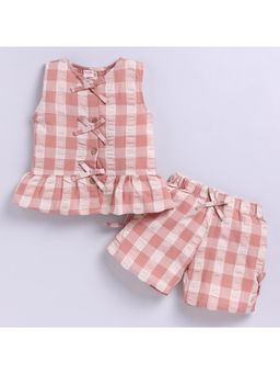 Snuggly Monkey - Checkered Top With Shorts
