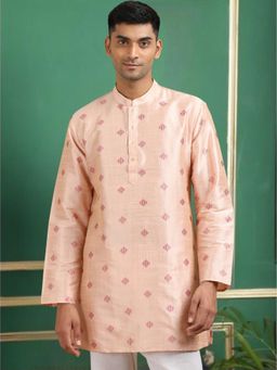 TATTVA - Pink Toned Threadwork Short Kurta