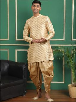 TATTVA - Beige Toned Jacquard Short Kurta