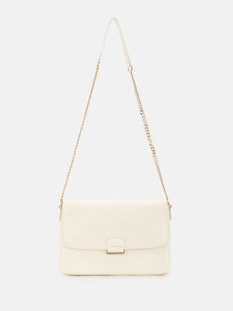 U.S. POLO ASSN. - Blossom Off White Solid crossbody Handbag for Casual Use