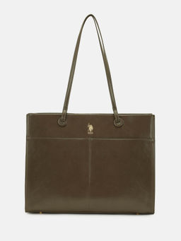 U.S. POLO ASSN. - Bria Dark Grey tote Handbag With Multipurpose Compartment