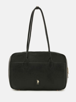U.S. POLO ASSN. - Blynn Black satchel Handbag Bag with Inner Pockets