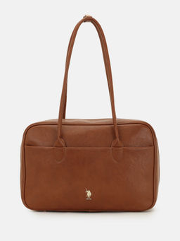 U.S. POLO ASSN. - Blynn Brown satchel Handbag Bag with Inner Pockets