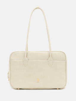 U.S. POLO ASSN. - Blynn Beige satchel Handbag Bag with Inner Pockets