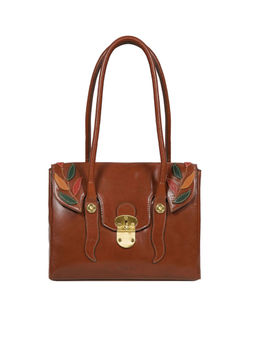 Hidesign - Genuine Leather Women's Tote Bag - Tan