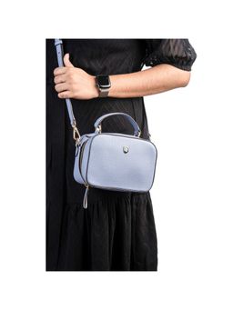 REVUP - Blue Compact Leather Crossbody Sling Bag (S)