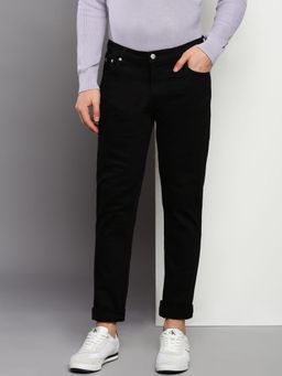 Calvin Klein - Men Black Cotton Slim Fit Mid Rise Jeans