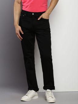 Calvin Klein - Men Black Cotton Slim Fit Mid Rise Jeans
