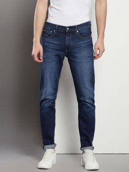 Calvin Klein - Men Blue Mid Wash Slim Fit Mid Rise Jeans