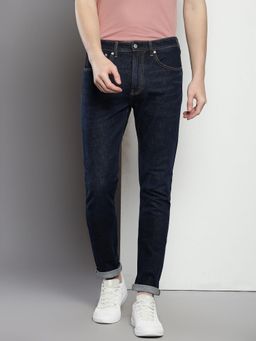 Calvin Klein - Men Navy Blue Light Wash Tapered Fit Mid Rise Jeans