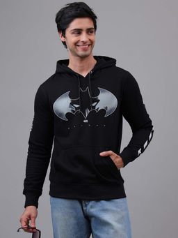 Free Authority - Official DC Comic Batman Graphic Printed Black Regular Fit Hoodie