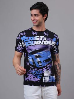 Free Authority - Official Fast and Furious Graphic Black T-Shirt